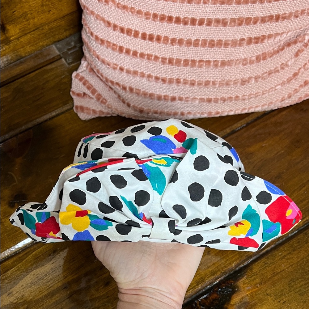 Vintage 90’s Blossom Colorful Polka Dot Hat- OS